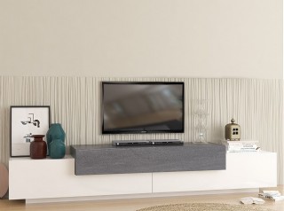 Beyaz Lake Lcd Tv Sehpası Modern Lüks Tv Sehpası Siyah Beyaz Gri